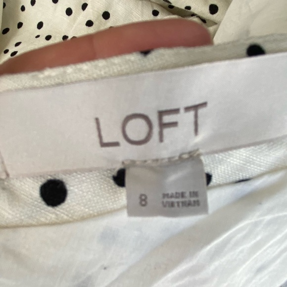 LOFT, polka dot, open back dress.#7 - Picture 12 of 16